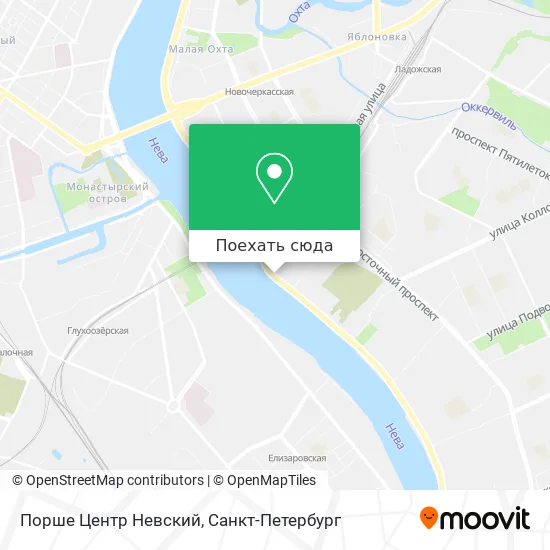 Карта Порше Центр Невский
