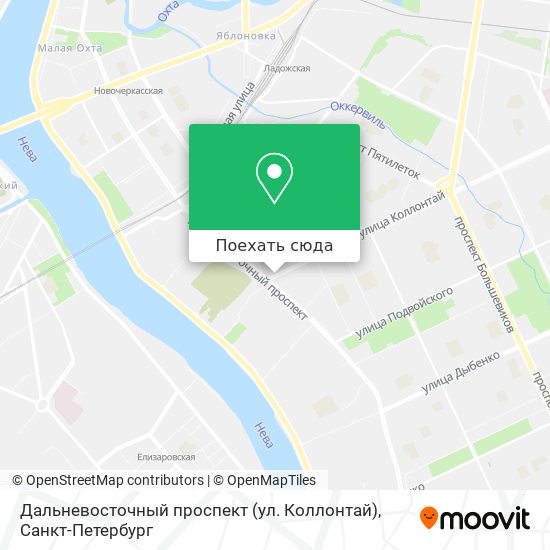 Карта Дальневосточный проспект (ул. Коллонтай)