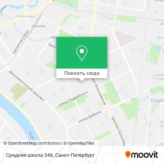 Карта Средняя школа 346