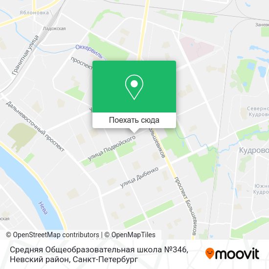 Карта Средняя Общеобразовательная школа №346, Невский район