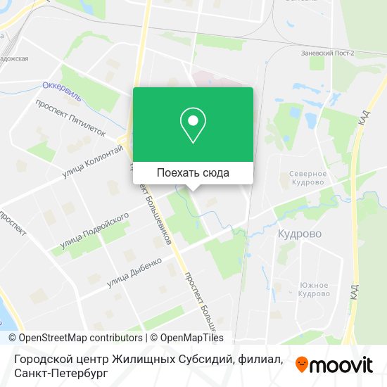 Карта Городской центр Жилищных Субсидий, филиал