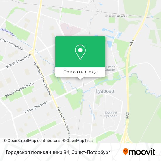 Карта Городская поликлиника 94