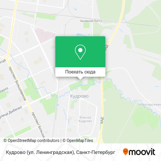Карта Кудрово (ул. Ленинградская)