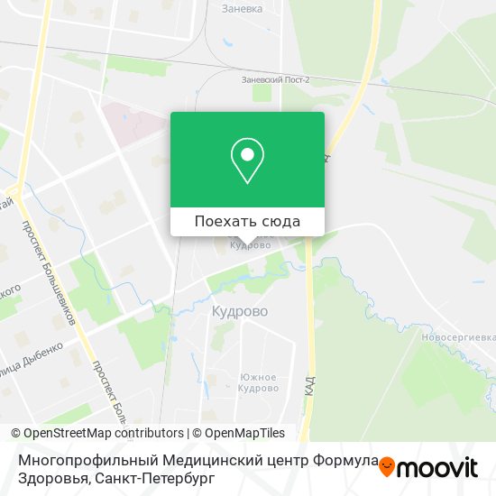Карта Многопрофильный Медицинский центр Формула Здоровья