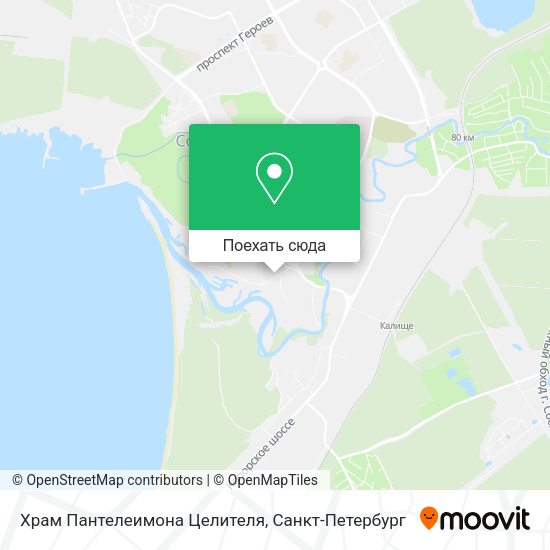 Карта Храм Пантелеимона Целителя