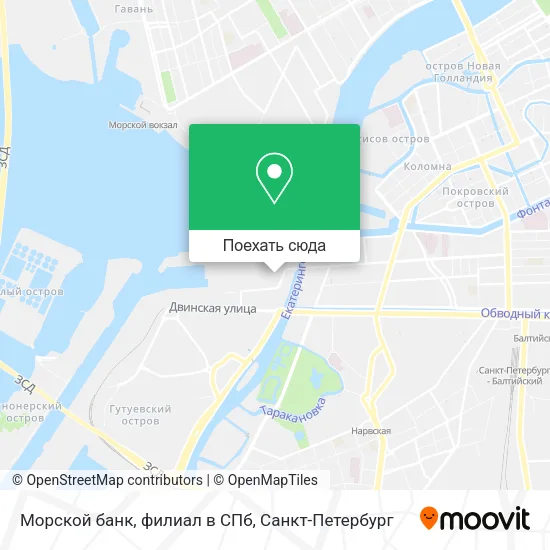 Карта Морской банк, филиал в СПб