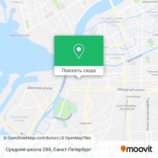 Карта Средняя школа 288