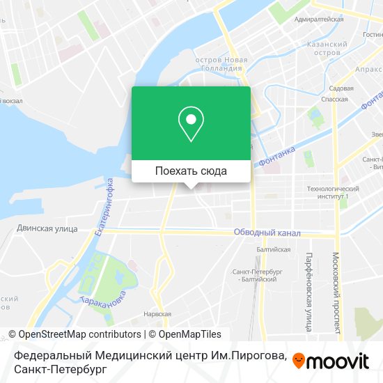 Карта Федеральный Медицинский центр Им.Пирогова