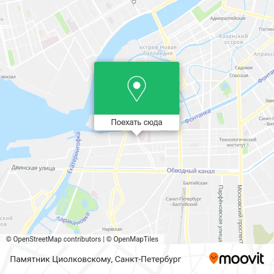Карта Памятник Циолковскому