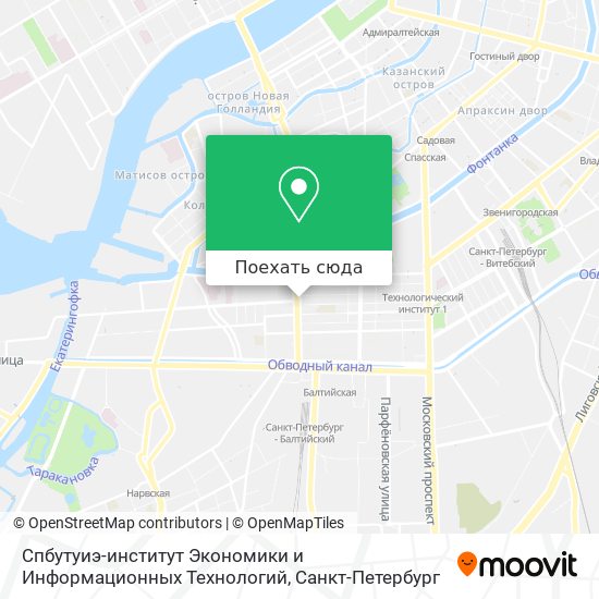 Карта Спбутуиэ-институт Экономики и Информационных Технологий