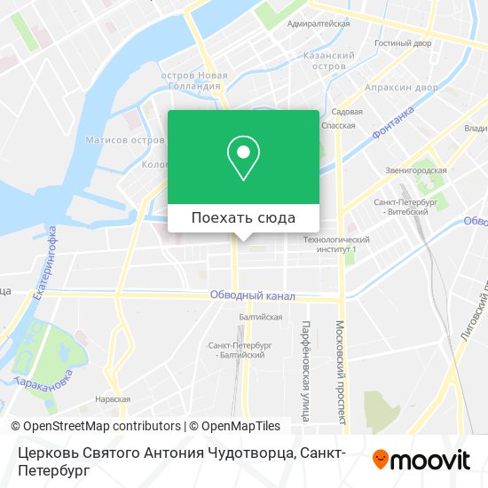 Карта Церковь Святого Антония Чудотворца