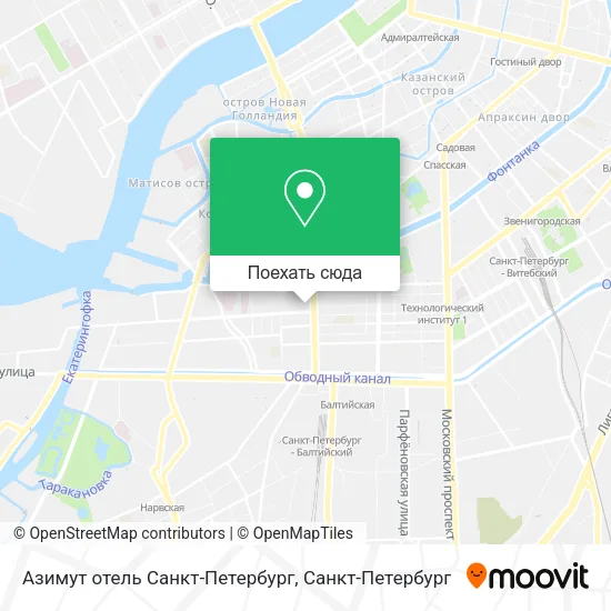 Карта Азимут отель Санкт-Петербург