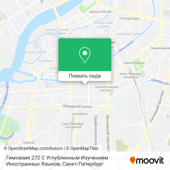 Карта Гимназия 272 С Углубленным Изучением Иностранных Языков