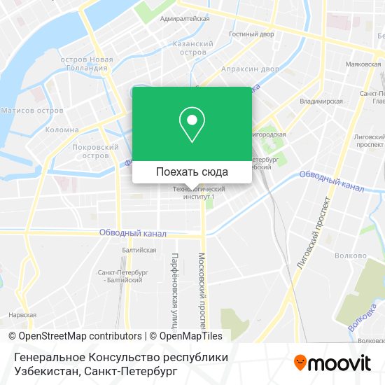 Карта Генеральное Консульство республики Узбекистан