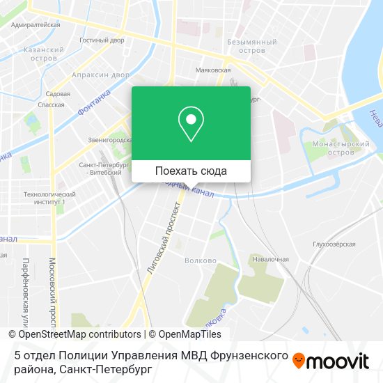 Карта 5 отдел Полиции Управления МВД Фрунзенского района