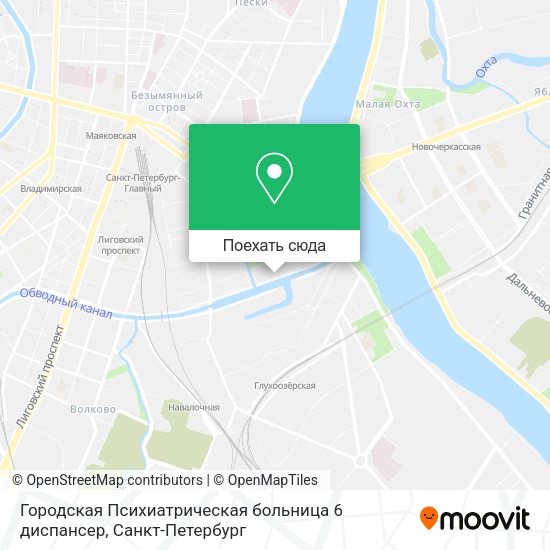 Карта Городская Психиатрическая больница 6 диспансер