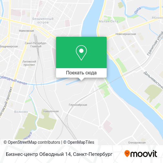 Карта Бизнес-центр Обводный 14