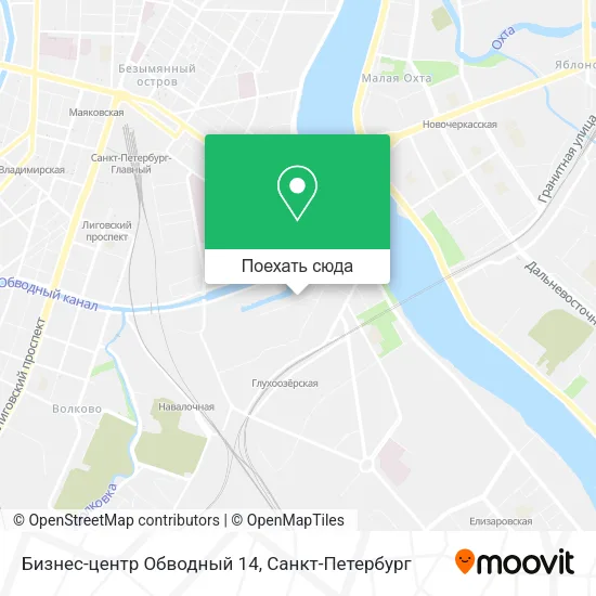 Карта Бизнес-центр Обводный 14