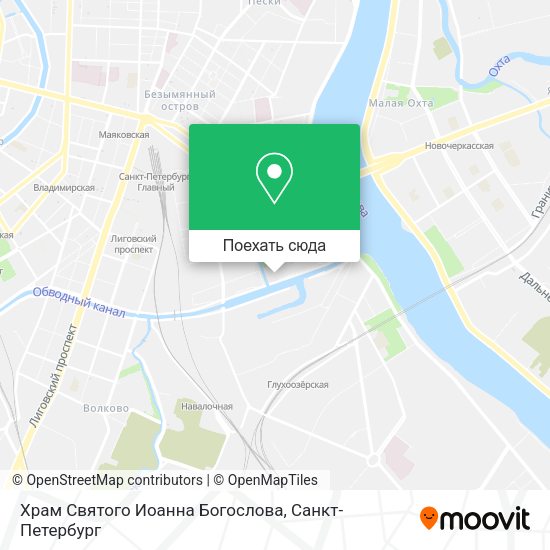 Карта Храм Святого Иоанна Богослова