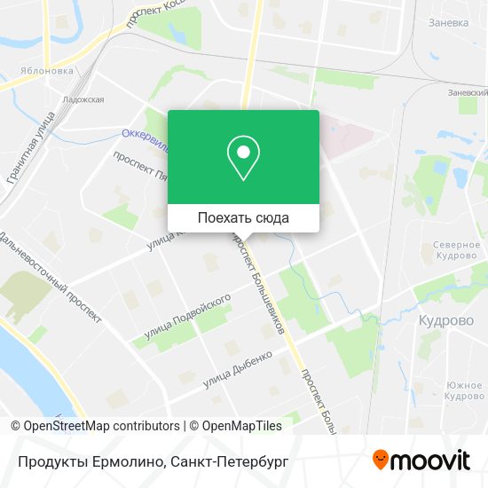Карта Продукты Ермолино