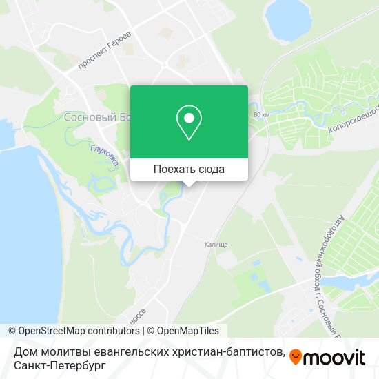 Карта Дом молитвы евангельских христиан-баптистов