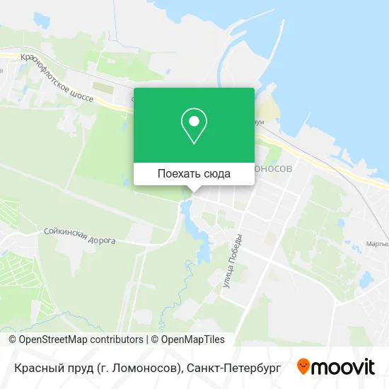 Карта Красный пруд (г. Ломоносов)