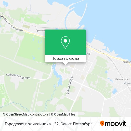 Карта Городская поликлиника 122