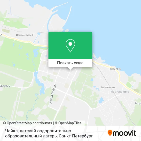 Карта Чайка, детский оздоровительно-образовательный лагерь