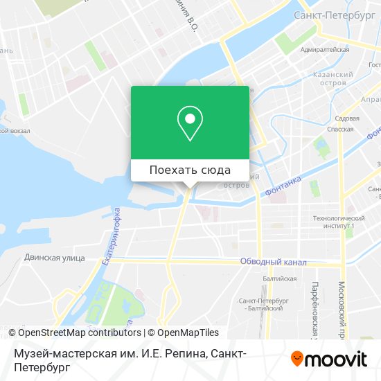 Карта Музей-мастерская им. И.Е. Репина