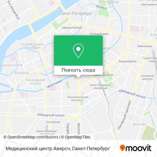 Карта московского проспекта в санкт петербурге