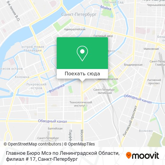 Карта Главное Бюро Мсэ по Ленинградской Области, филиал # 17
