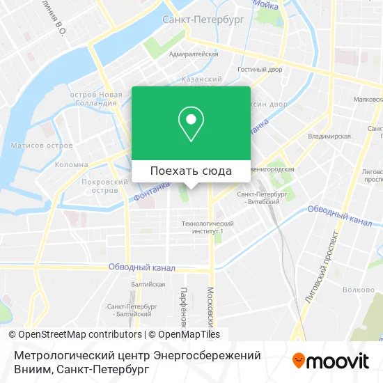 Карта Метрологический центр Энергосбережений Вниим