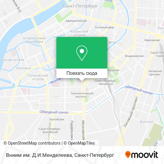Карта Вниим им. Д.И.Менделеева