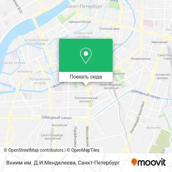 Карта Вниим им. Д.И.Менделеева