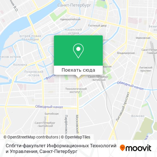 Карта Спбгти-факультет Информационных Технологий и Управления