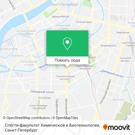 Карта Спбгти-факультет Химической и Биотехнологии