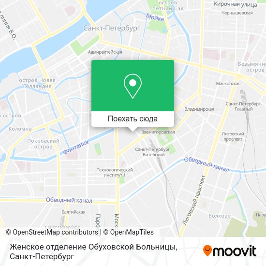 Карта Женское отделение Обуховской Больницы