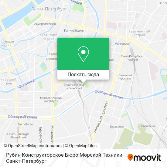 Карта Рубин Конструкторское Бюро Морской Техники