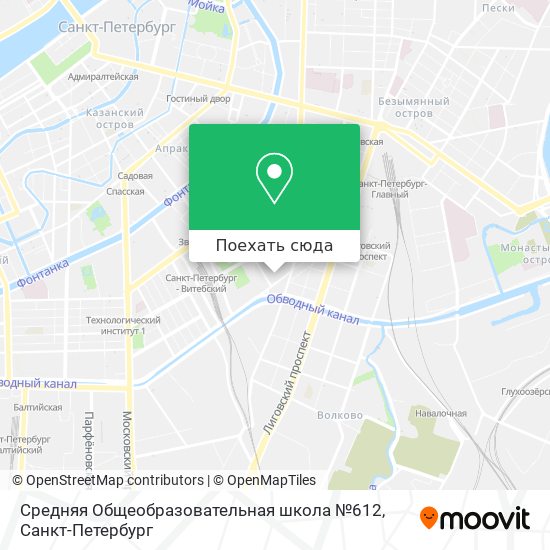 Карта Средняя Общеобразовательная школа №612