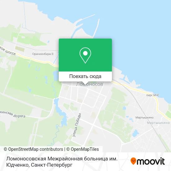 Карта Ломоносовская Межрайонная больница им. Юдченко