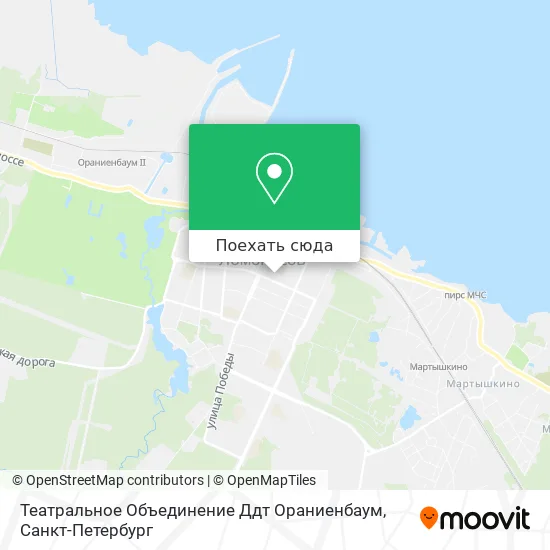 Карта Театральное Объединение Ддт Ораниенбаум