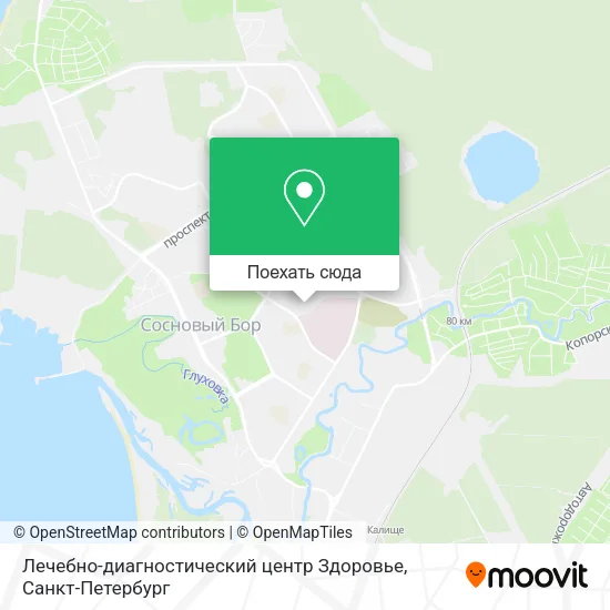 Карта Лечебно-диагностический центр Здоровье
