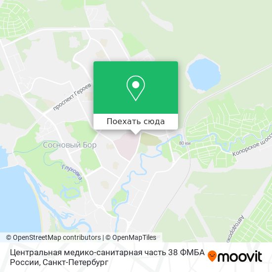 Карта Центральная медико-санитарная часть 38 ФМБА России