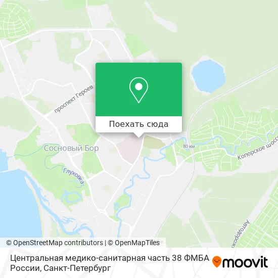 Карта Центральная медико-санитарная часть 38 ФМБА России