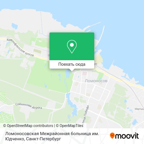 Карта Ломоносовская Межрайонная больница им. Юдченко