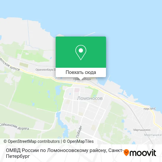 Карта ОМВД России по Ломоносовскому району