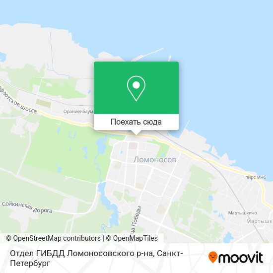 Карта Отдел ГИБДД Ломоносовского р-на