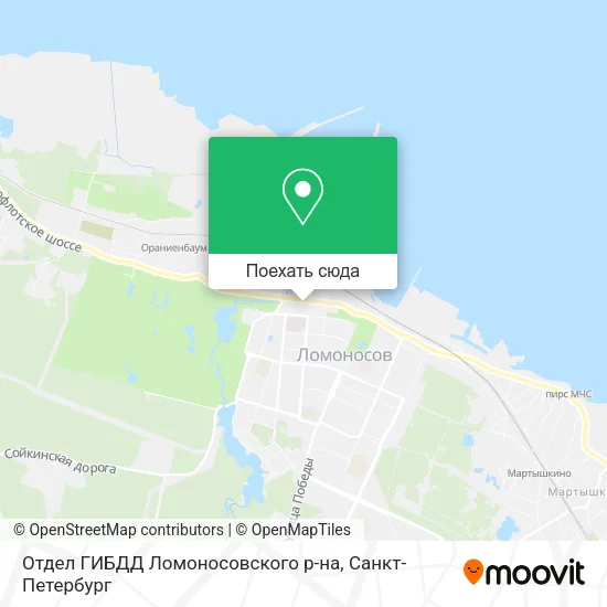 Карта Отдел ГИБДД Ломоносовского р-на
