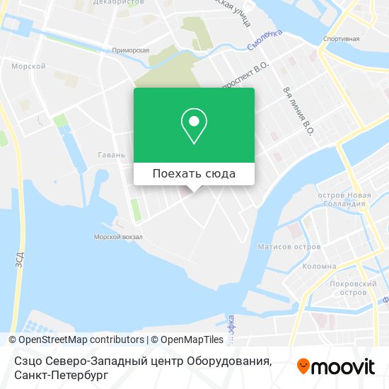Карта Сзцо Северо-Западный центр Оборудования