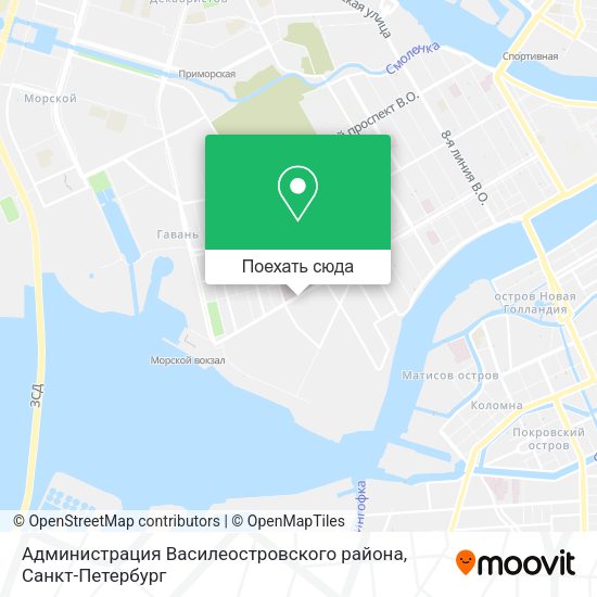 Карта Администрация Василеостровского района